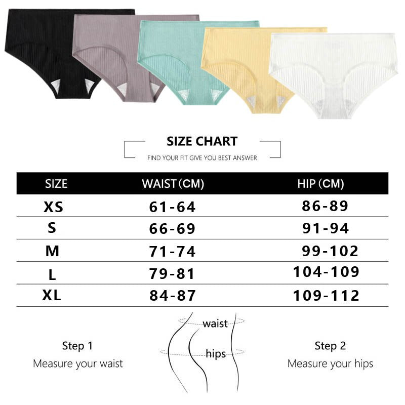 Lalall 3PCS/Set Women's Panties Cotton Underwear Seamless Plus Size Briefs Low-Rise Soft Panty Women Underpants Female Lingerie