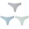 Women Fashion 3Pcs/Lot V Waist Cotton G-String Thong Panties String Underwear Briefs Lingerie Pants Low-Rise Ladies Intimate