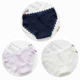 Lalall 3pcs Sexy Lace Panties Women's Cotton Underwear Seamless Cute Bow Briefs Soft Comfort Lingerie Female Sexy Underpants
