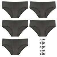 Women Fashion 5PCS Set Panties Cotton Underwear Solid Color Briefs Girls Low-Rise Soft Panty Underpants Female Lingerie