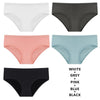 Women Fashion 5PCS Set Panties Cotton Underwear Solid Color Briefs Girls Low-Rise Soft Panty Underpants Female Lingerie