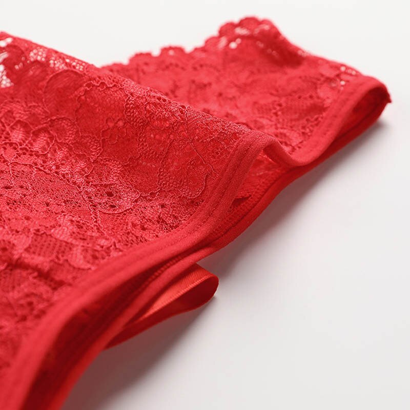Lalall Amazing Women Sexy Lingerie G String Lace Underwear Femal Bow Thong Female Low-waist Transparent Temptation Intimates