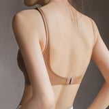 Lalall Bras for Women Underwear Sexy Lingerie Add Pad Bra Open Back Tops Bralette Deep U Brassiere Wireless Comfort Sports Vest