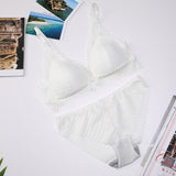Lalall French Lace Front Closure Bra And Panties Set Women Sexy Lingerie Set Push Up Bralette Embroidery Underwear Brassiere