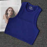 Lalall Lounge Crop Top Women Seamless Ribbed Underwear Sexy Lingerie Female Tanks Vest Push Up Streetwear Camis Fashion Camisole