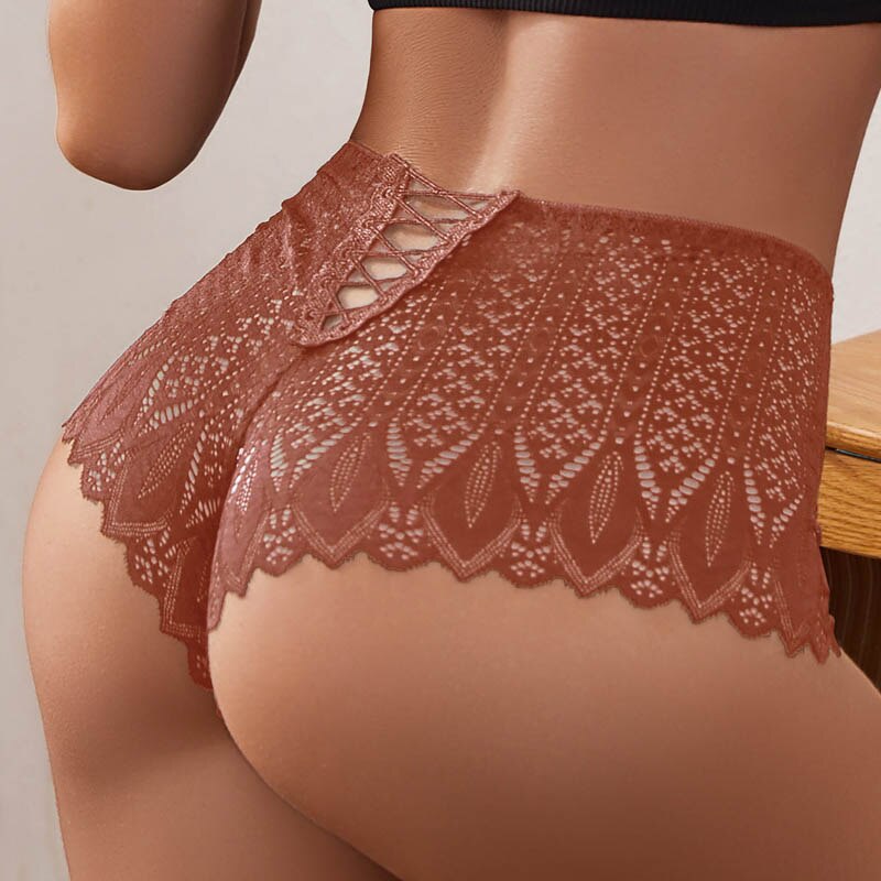 Women Fashion Panties Lace Underwear Low-Waist Briefs Hollow Out G String Underpant Soft Embroidery Female Lingerie