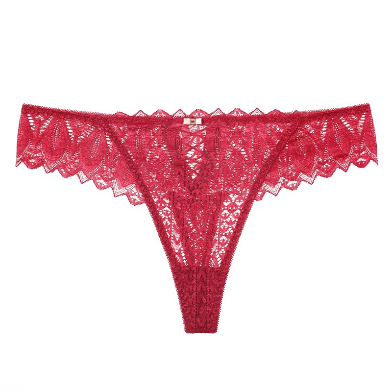 Lalall New Panties Women Lace Underwear Sexy Low-Waist Briefs Hollow Out G String Underpant Solid Transparent Female Lingerie