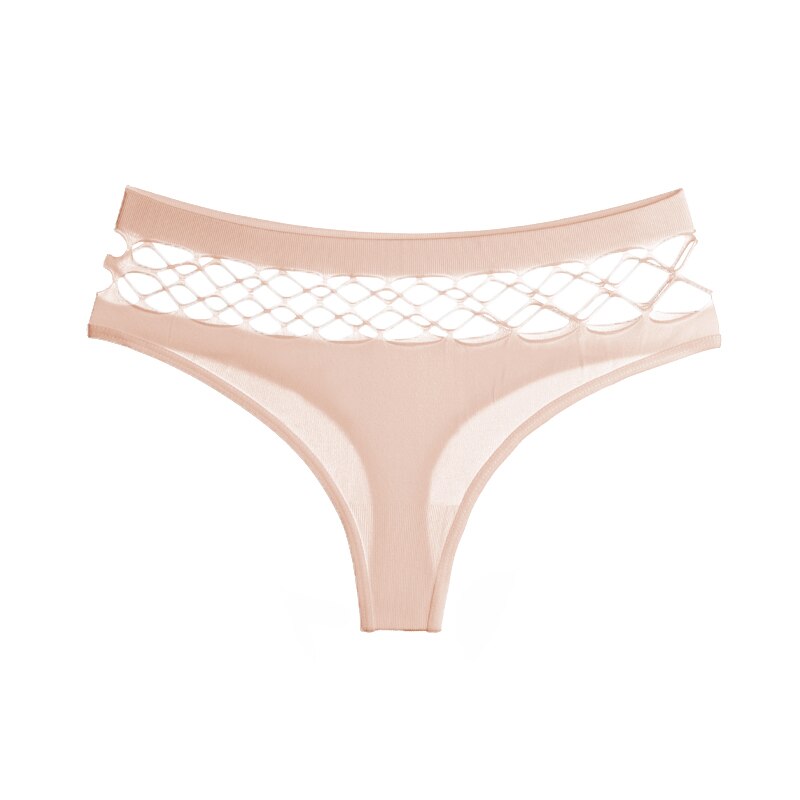 Lalall New Women's Underwear Panties Sexy High Elastic Thong Middle-waist Hollow Out Breathable Comfortable Fashion Lingerie
