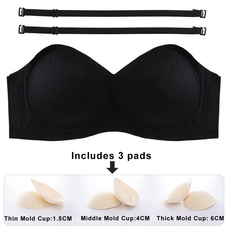 Women Fashion Seamless Bra for Woman Push Up Underwear Thin/Middle/Thick Mold Cup Padded Bralette One Piece Brassiere Wireless Intimate
