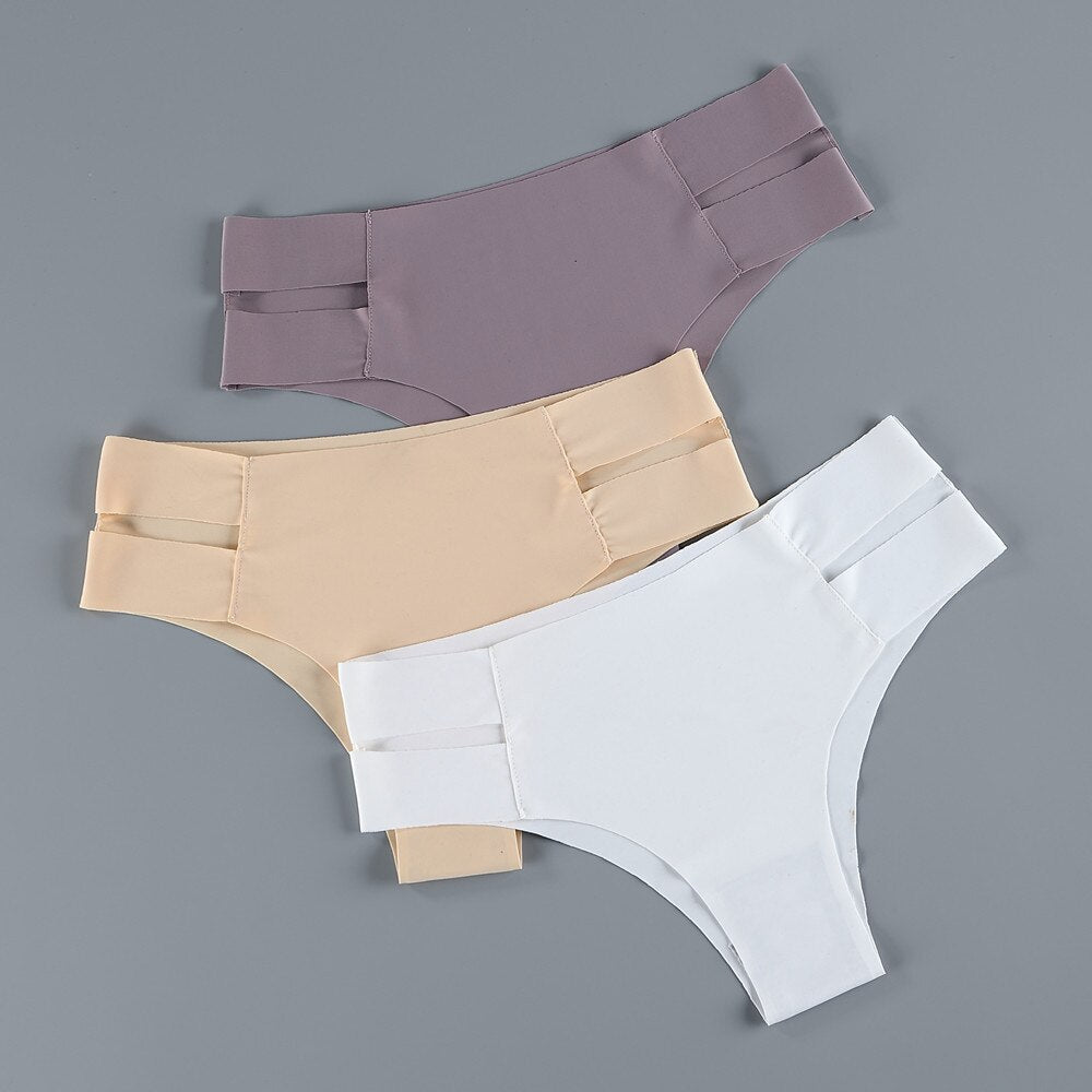 Women Fashion Seamless Panty Set Comfort Intimates Ladies Low-Rise Briefs Panties G string Lingerie