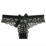 Lalall Sexy LaceThong Bow Panties Female Floral Lace Women Panties Breathable Briefs Ladies Low Waist Transparent Underwear