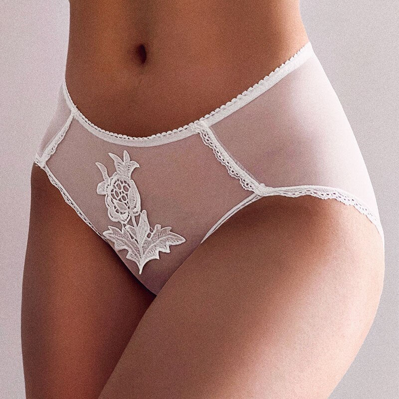 Women Fashion Panties Underwear Temptation Transparent Lingerie Hollow Out Girl Briefs Net Yarn Lace Underpants