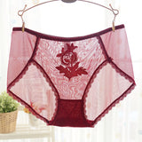 Lalall Sexy Women's Panties Erotic Underwear Temptation Transparent Lingerie Hollow Out Girl Briefs Net Yarn Lace Underpants