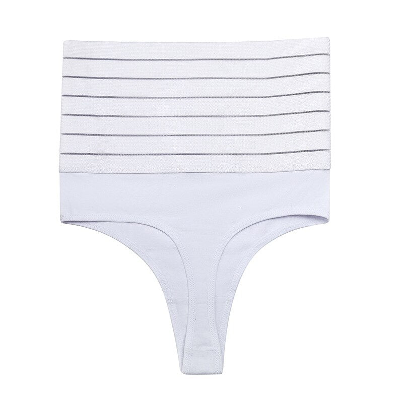Lalall Women High Waist Shaping Thong Breathable Body Shaper Slimming Tummy Underwear Butt Lifter Seamless Panties Shaperwear