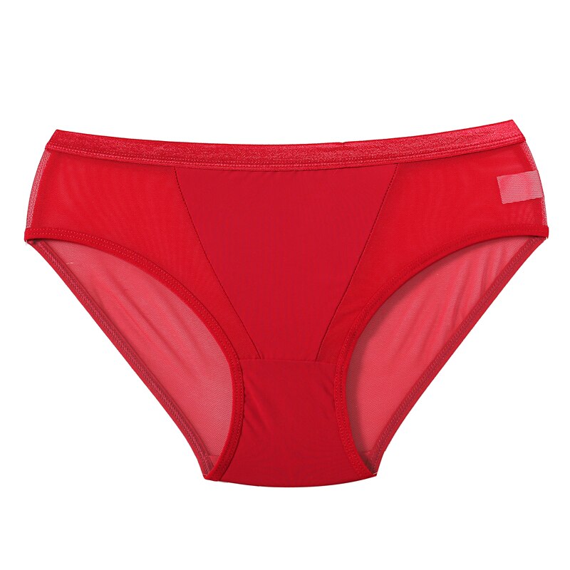 Women Fashion Panties Mesh Lingerie Transparent Female Underwear For Low-Rise Underpant Girls G-String Panties Briefs