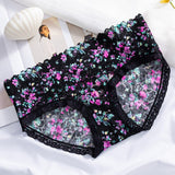 Lalall Women Sexy Flowers Panties Low-waist G String Underwear Female Ultra Thin Temptation Lingerie Lace Embroidery Intimates