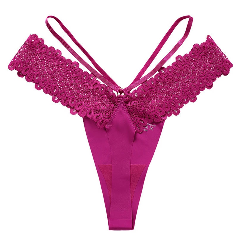 Women Fashion Lingerie G String Lace Panties Femal Low-Waist Cross Bandage Seamless Temptation Underwear Comfort Intimate
