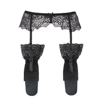 Women Fashion Lace Suspender Belt Wedding Garters Belts+ Stockings Sets