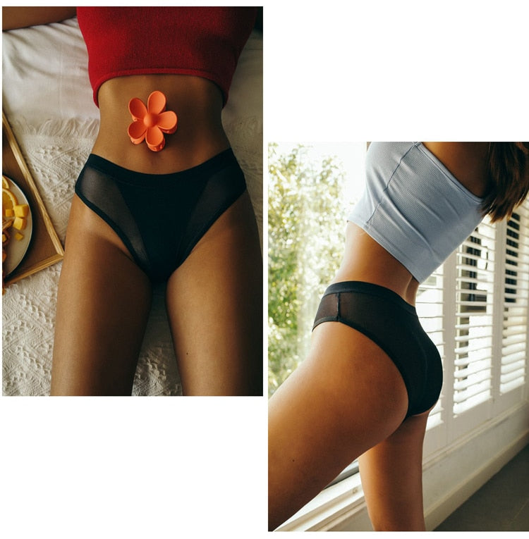 Lalall Women Sexy Panties Seamless Transparent Lingerie Female  Low Waist Briefs Underwear Girls G-string Temptation Intimates