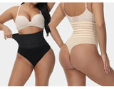 Lalall Women High Waist Shaping Thong Breathable Body Shaper Slimming Tummy Underwear Butt Lifter Seamless Panties Shaperwear