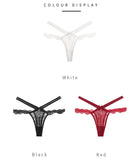 Lalall Sexy Lace Panties Women Transparent Bow Low-Waist Underpant  Hollow Out Thong Female Seamless G-String Underwear Lingerie