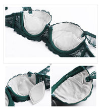 Women Fashion underwear Set Lace Push-up Bra And Panty Sets Comfortable Brassiere Embroidery Flowers Lingerie