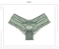 Women Fashion Panties Lace Low-Waist Brief Underwear Ladies Cross Strap Hollow Out Lingerie G String Underpant