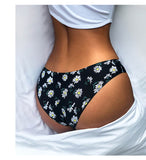 Lalall New Sexy Women Flowers Lingerie Panties Low-waist Nylon Panties Seamless Breathable Underwear Female G String Intimates