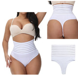 Lalall Women High Waist Shaping Thong Breathable Body Shaper Panties Slimming Tummy Underwear Butt Lifter Seamless Shaperwear