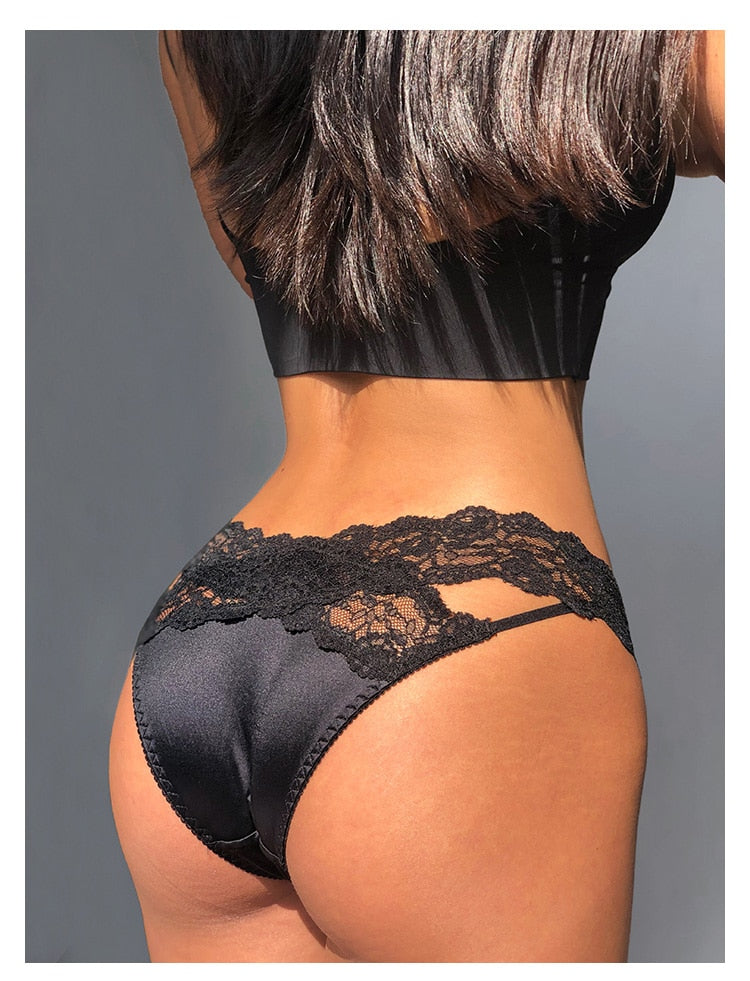 Women Fashion Lace Panties Low-Waist Underwear Female G String Breathable Hollow Out Lingerie Temptation Intimates