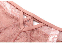 Women Fashion Classic Bandage Bra Set Lingerie Push Up Transparent Brassiere Lace Underwear Set Temptation Panties