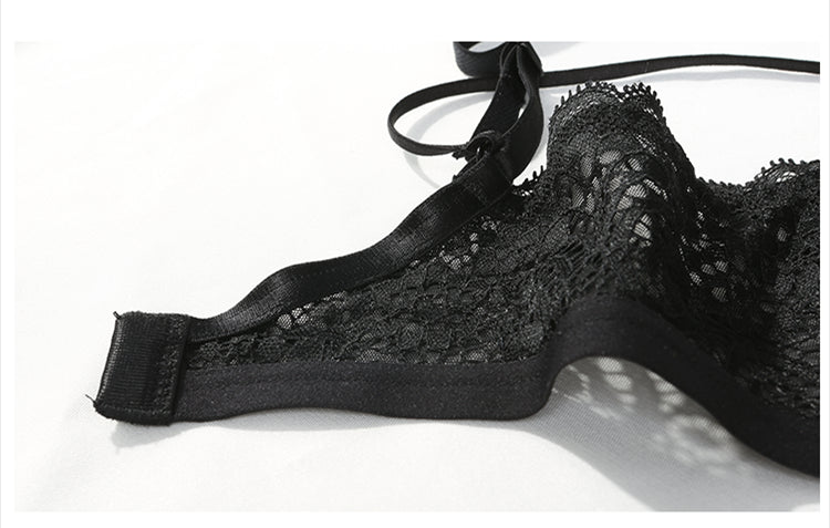 Women Fashion Underwear Lingerie Set Push Up Bra Set Intimates Temptation Lace Bra And Panty With Garters Sets