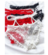 Women Fashion High Waist Mesh Panties Lace Underwear Transparent Hollow Out Lingerie Bow G Strings Intimates