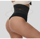 Lalall Women High Waist Shaping Thong Breathable Body Shaper Slimming Tummy Underwear Butt Lifter Seamless Panties Shaperwear