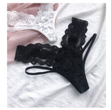Lalall 2PCS/Set Women Sexy Lace Panties Low-waist Temptation Lingerie Femal Cross Strap G String Thong Hollow out Underwear