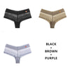 Women Fashion 3PCS/Set Panties Lace Low-waist Briefs Female Breathable Embroidery Underwear G String Underpant Lingerie