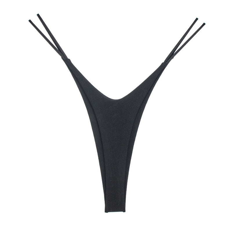 Lalall 3PCS/Set Women Sexy Low Waist Thong Pantie Seamless Thin Rope Underwear Female G String Lingerie Temptation Bikini