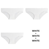 Lalall 3Pcs/Lot Women Sexy Panties Cotton Underwear Solid Briefs Girls Low-waist Lingerie G String Soft Breathable Intimates