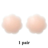 Women Fashion Chest Paste Reusable Silicone Breast Petals Bra Flower Invisible Nipple Stickers Prevent Dew Point Chest Accessories