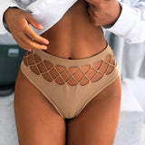 Lalall Hollow Out Lingerie Europe Seamless Sexy Panties Women  Elasticity Underwear Temptation Middle-waist G String Underpant