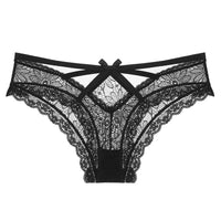 Women Fashion Transparent Panties Lace Low-Waist Thong Hollow Out Underwear Female Seamless Intimates G-String Lingerie