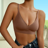 Lalall Sexy Ultra thin Bra Wireless Ventilation Underwear Women Push Up Padded Brassiere Lingerie Comfortable Ice-cream Bralette