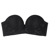 Women Fashion Strapless Bra Romantic Push Up Invisible Bralette Backless Small Breast Lace Brassiere Temptation Lingerie