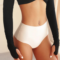 Women Fashion Panties Traceless Ice Silk Underwear High Waist G String Thong Comfortable Bikini Female Lingerie