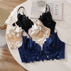 Women Fashion French Lace Bra Push Up Lingerie Embroidery Bralette Underwear Female Thin Deep V Top Transparent Brassiere