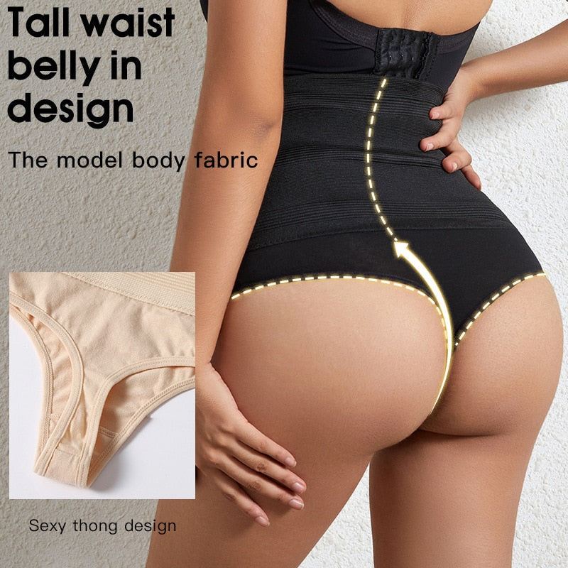 Women Fashion High Waist Shaping Panties Breathable Body Shaper Slimming Tummy Underwear Butt Lifter Seamless Plus Size Shaperwea
