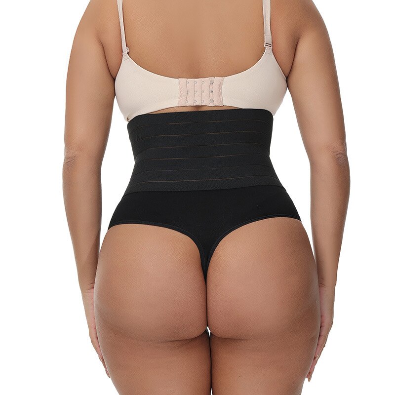 Women Fashion High Waist Shaping Thong Breathable Body Shaper Panties Slimming Tummy Underwear Butt Lifter Seamless Shaperwear