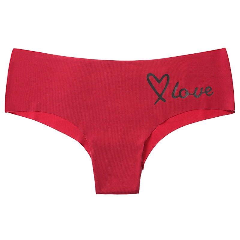 Women Fashion Seamless Panty Underwear Female Comfort Heart Intimates Low-Rise G String Briefs Lingerie