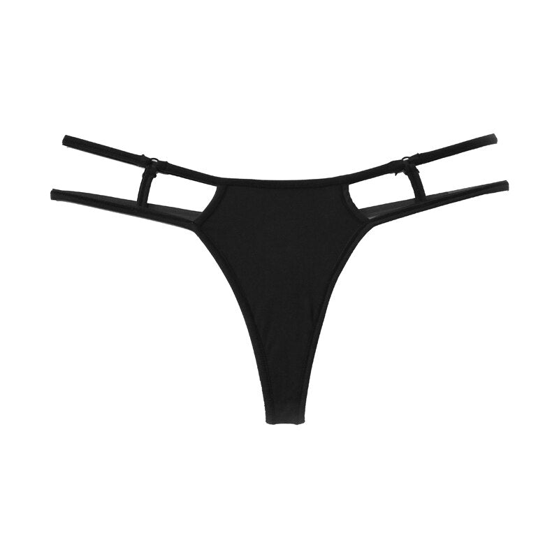 Lalall Women Sexy Cotton Panties Low-Rise Temptation Thong Lingerie Female G String Breathable Underwear Elasticity Intimates
