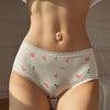 Women Fashion Ice Silk Lingerie Temptation Mid-Waist Crotch Briefs Seamless Sweet Underwear